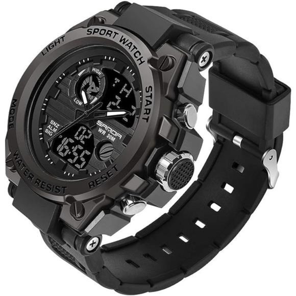 Men's Watches Sports Outdoor Waterproof Military Watch Date Multi Function LED - Picture 1 of 6
